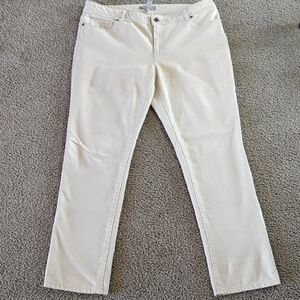 Women's Chico's Women's Straight Leg Cream Jeans Plus Size 2 Regular